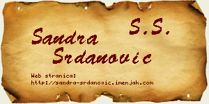 Sandra Srdanović vizit kartica